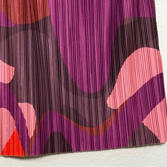 PrettyLittle Thing PINK PRINT PLISSE TOP AND MIDI SKIRT SIZE 22 - Picture 5 of 11